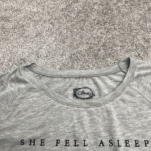 Disney Alice In Wonderland Graphic T-Shirt Womens XL Gray Long Sleeve Casual Tee - Picture 5 of 12